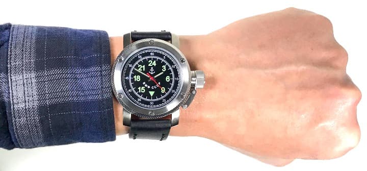 "RUSSISCHE KRIEGSMARINE" - 24-Std.-Automatikuhr von TRIUMPH mit VOSTOK - Werk, Edelstahl, ø47mm - 4