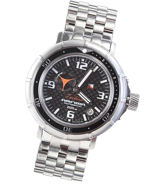 VOSTOK AMFIBIA TURBINA, Day & Night Index, carbon dial (230700) - 1