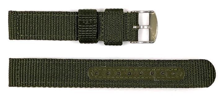 20mm Armband Nylon military green zweiteilig mit Dornschließe