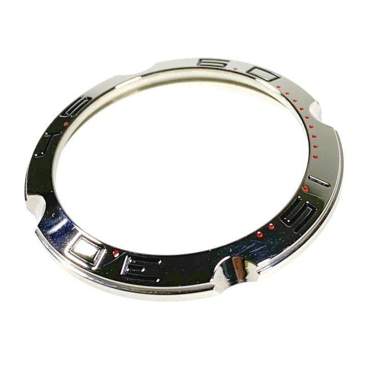 Lünette VOSTOK AMPHIBIA mit Feder, poliert, rote Sekunden (10k5/1) - 2