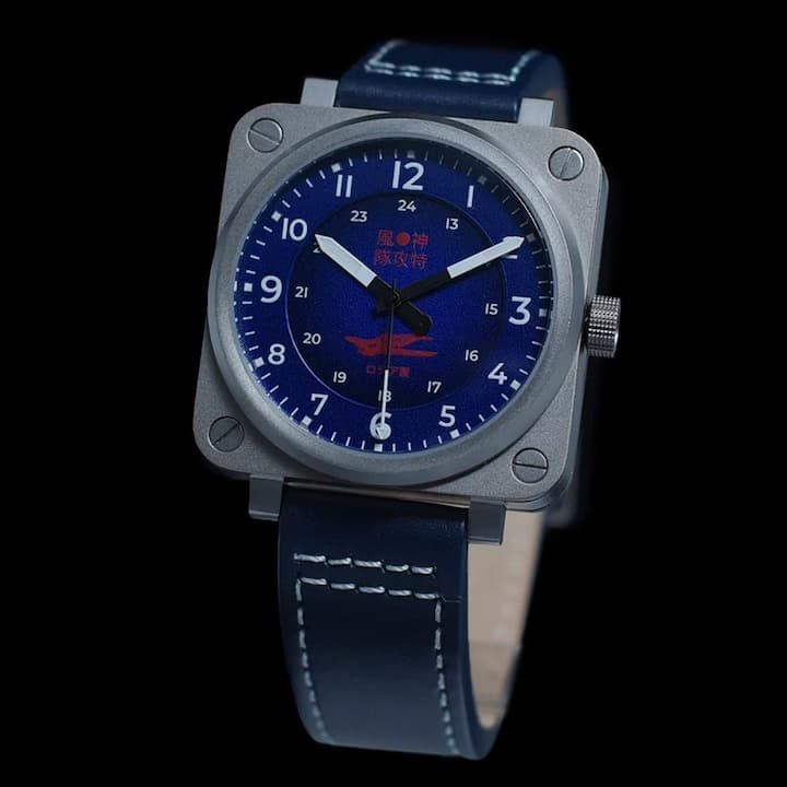 UMNYASHOV KAMIKAZE Edelstahl und Titan, Saphirglas, 41x41mm (UM-G2)
