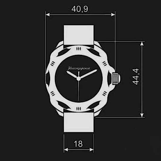 Case 219 for VOSTOK KOMANDIRSKIE hand winding watches, titanium nitride plated, polished, complete 219ksb - 4