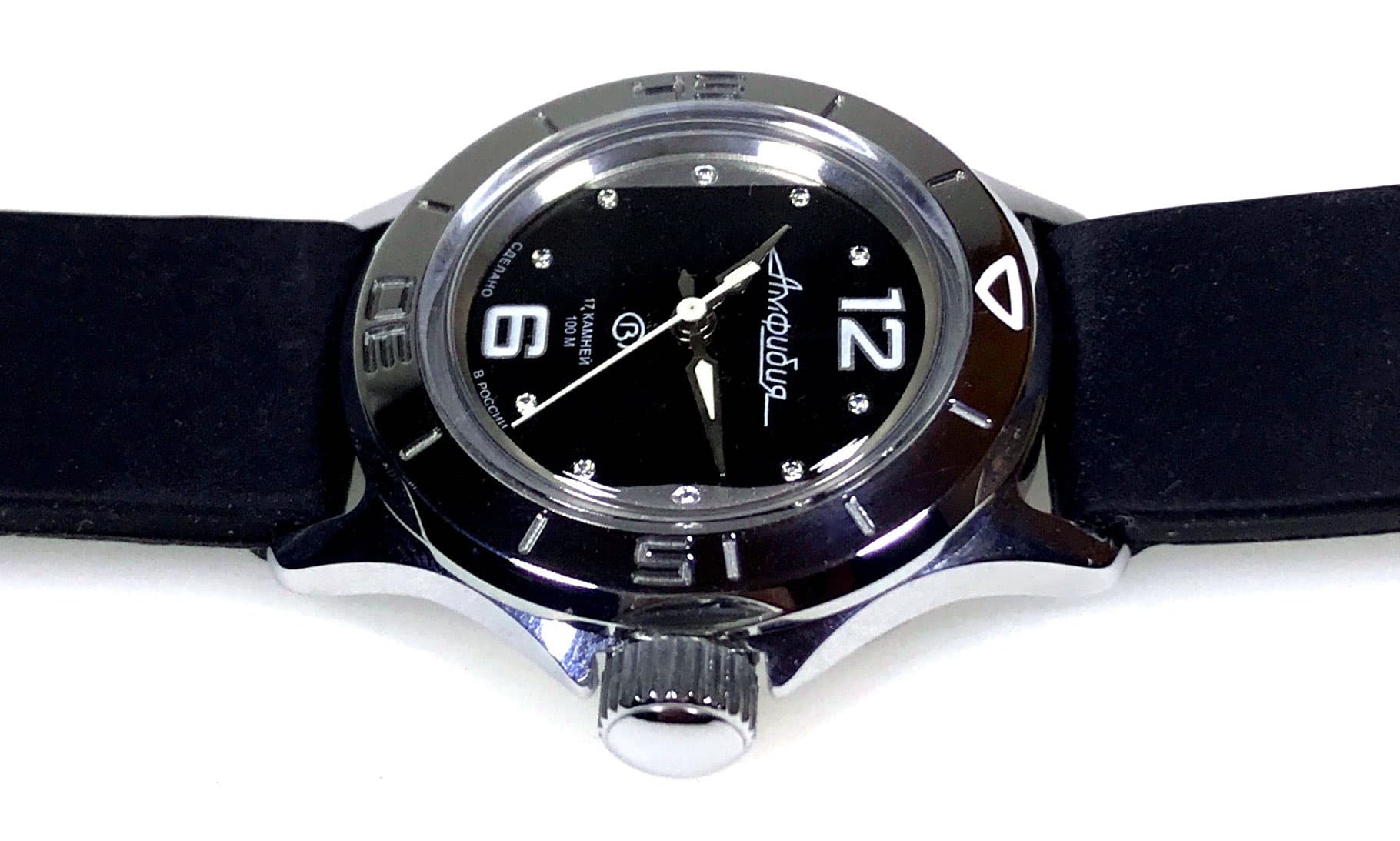 Damenuhr VOSTOK AMPHIBIA von VOSTOK, Swarovski Kristalle, ø34mm 2409 / 051227 - 2