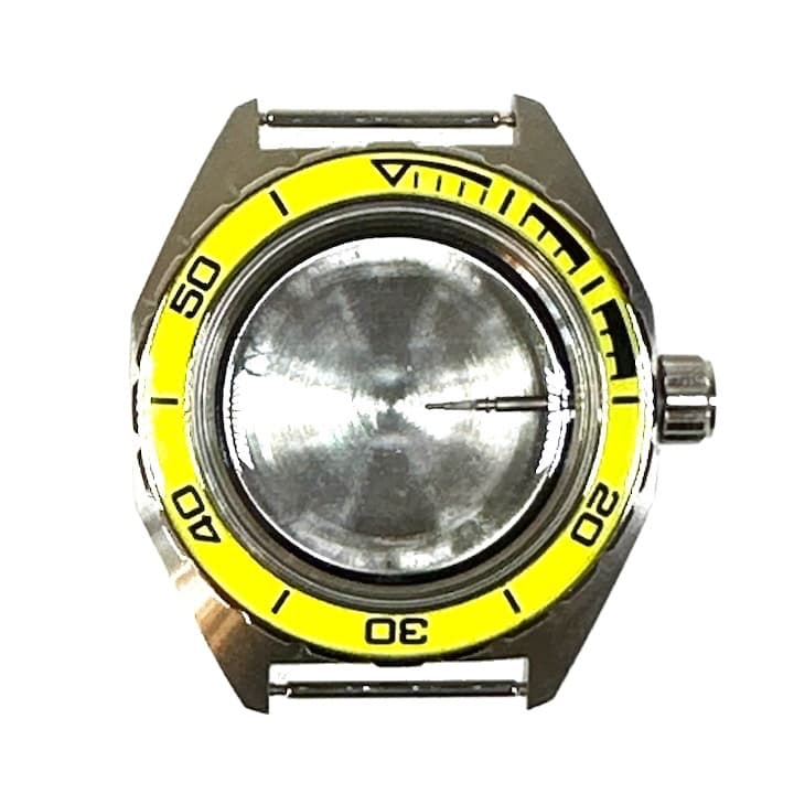 Gehäuse VOSTOK 650, gebürstet, Lünette mit weißem Insert (650ksb / 6) - 1