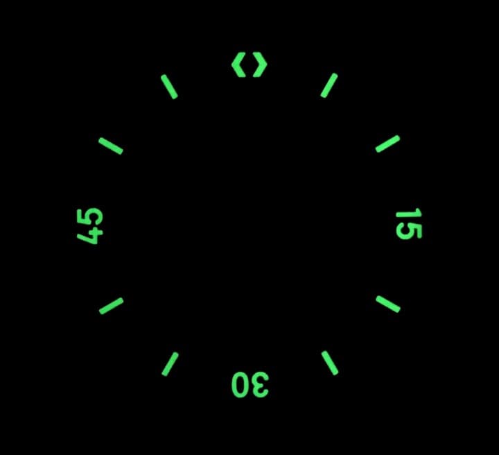 Lünette schwarz PVD VOSTOK AMPHIBIA KOMANDIRSKIE mit Feder (LU-MAS-01) - 3