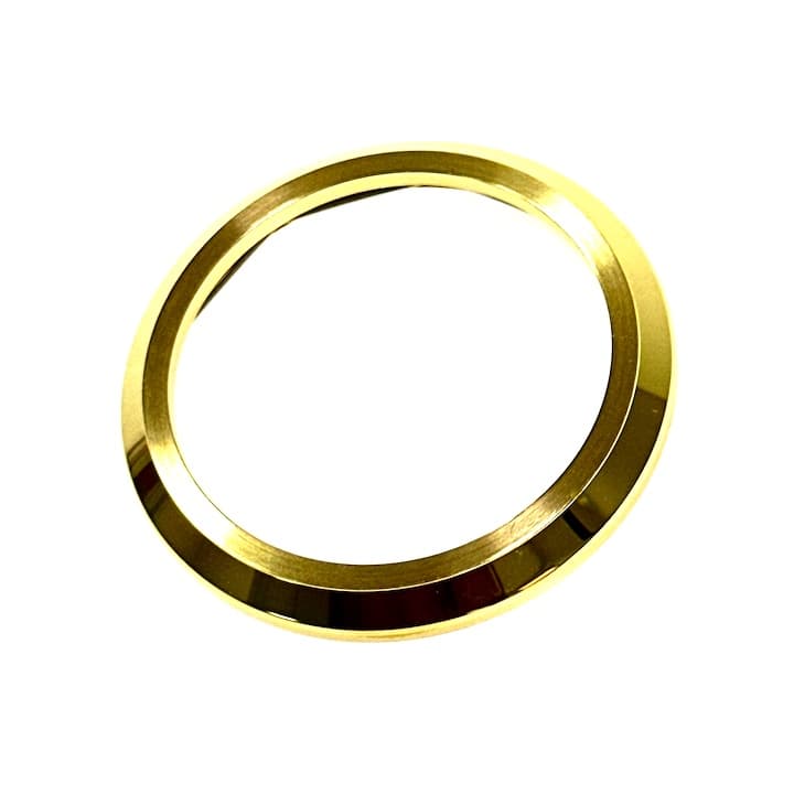 Neutrale Lünette für VOSTOK AMPHIBIA Uhren mit Feder, vergoldet, poliert/gebürstet (17k-5/3) - 2