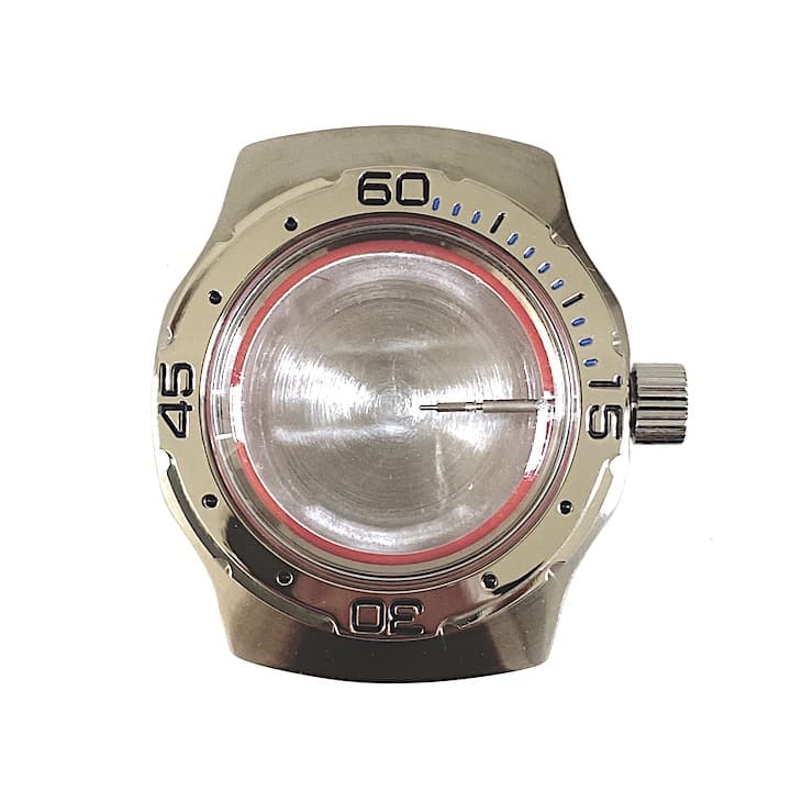Gehäuse VOSTOK 160 blaue Minuten, gebürstet (160ksb / 2)