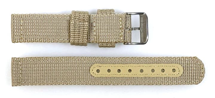22mm Nylon khaki two-piece bracelet with pin Buckle - 3