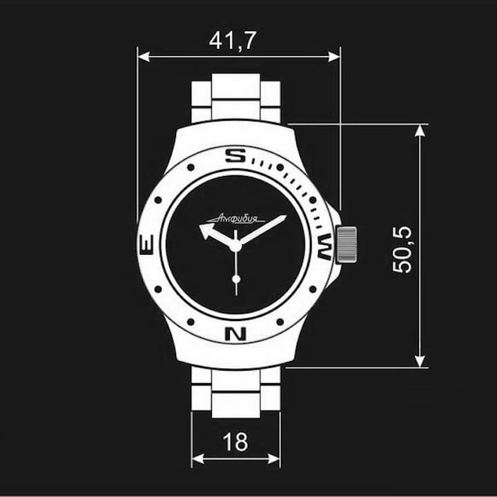 Gehäuse VOSTOK 060 satiniert, polierte Lünette (060ksb / 2) - 4
