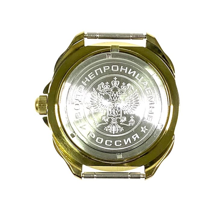 Case 219 for VOSTOK KOMANDIRSKIE hand winding watches, titanium nitride plated, polished, complete 219ksb - 3