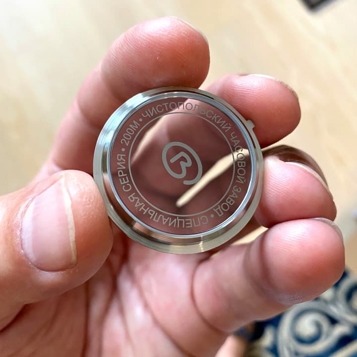 Glass case back (large) VOSTOK AMPHIBIA KOMANDIRSKIE (GB-3) - 3