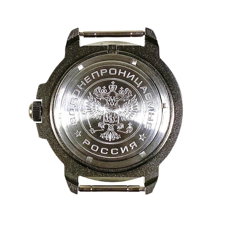 Case 436 for VOSTOK KOMANDIRSKIE hand winding watches, titanium carbonitride coated, satined, complete  (436ksb) - 3
