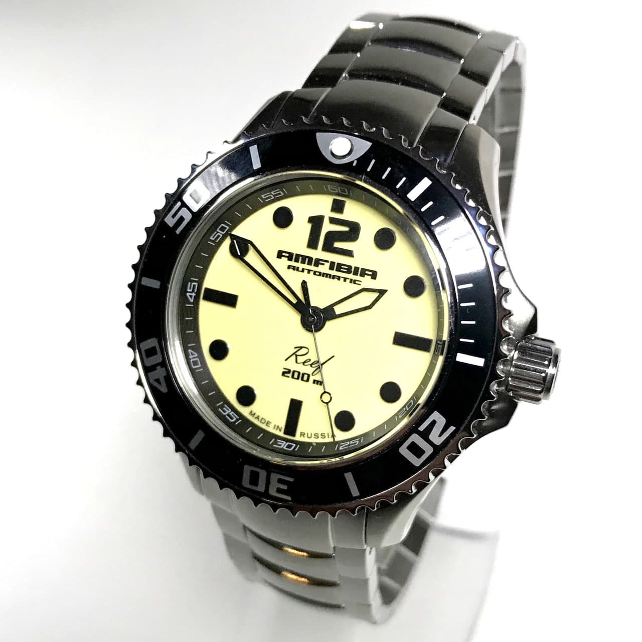 Automatik wrist watch "AMFIBIA REEF" by VOSTOK, 200m water proof, stainless steel, polished, ø42mm - 2