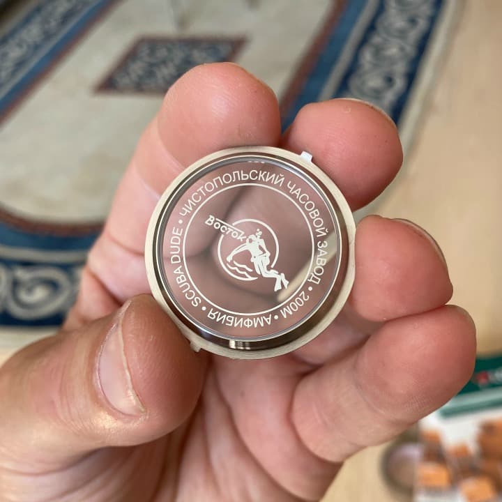 Glass case back SCUBA DUDE (large) VOSTOK AMPHIBIA KOMANDIRSKIE (GB-2) - 3