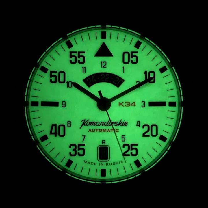 VOSTOK KOMANDIRSKIE with 24hr - index, luminous dial (346790) - 2