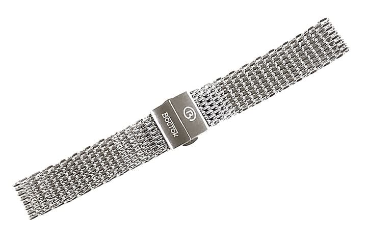 22mm hochwertiges Shark Mesh Edelstahlarmband für VOSTOK Uhren, Butterfly - Faltschließe (ST22-08)