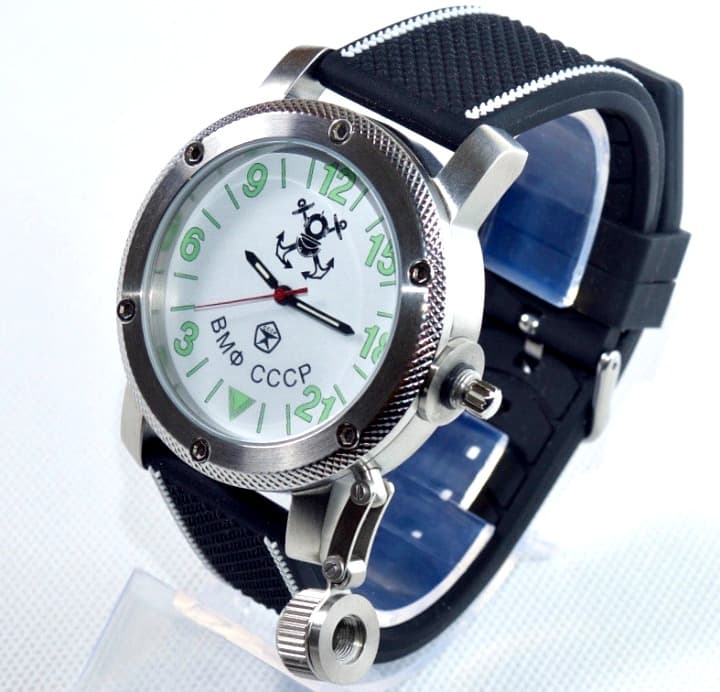 "RUSSIAN NAVY" - 24-hour automatic watch from TRIUMPH with VOSTOK movement, stainless steel, ø47mm - 4