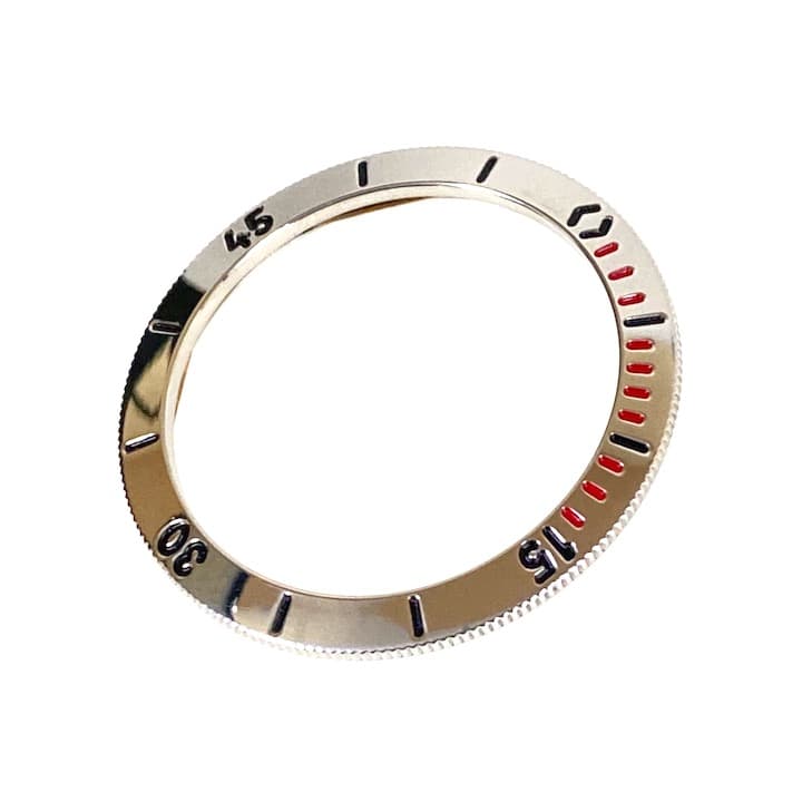 Lünette VOSTOK AMPHIBIA mit Feder, rote Minuten (12k-1/2) - 2