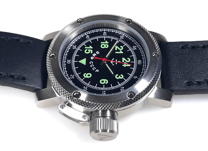 "RUSSISCHE KRIEGSMARINE" - 24-Std.-Automatikuhr von TRIUMPH mit VOSTOK - Werk, Edelstahl, ø47mm - 3