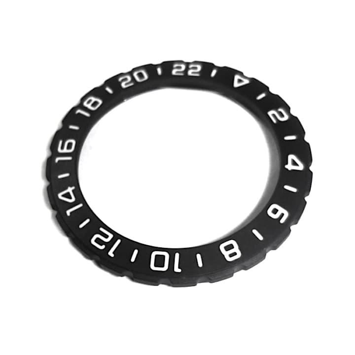 24hr bezel VOSTOK KOMANDIrskie with spring, black PVD, SuperLumiNova (65k-5/2) - 2