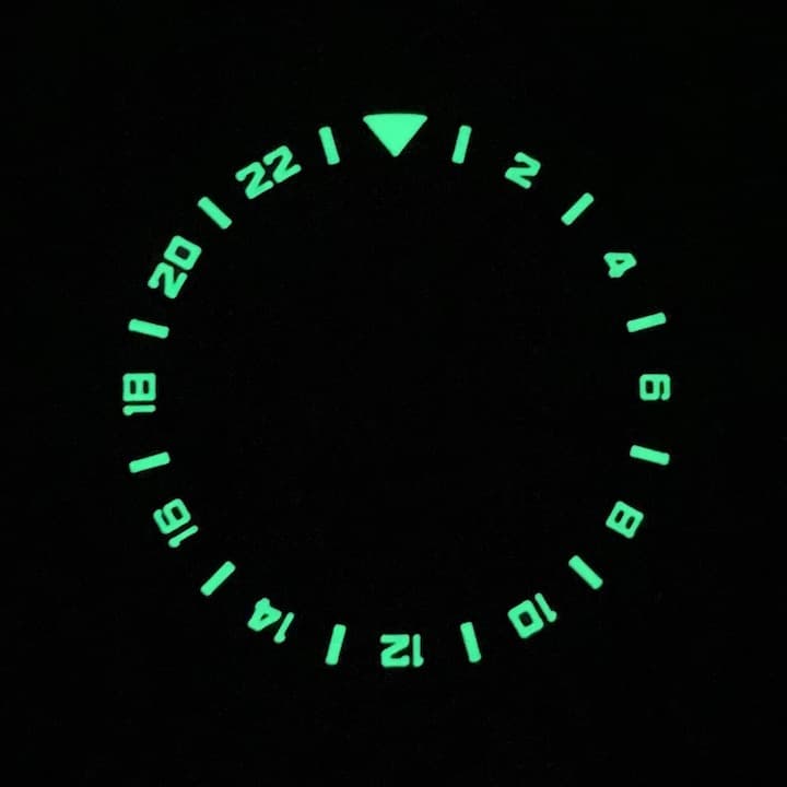 24-Std. Lünette schwarz PVD VOSTOK AMPHIBIA KOMANDIRSKIE mit Feder (LU-MAS-03) - 3