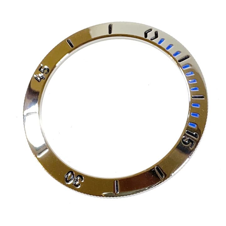 Lünette VOSTOK AMPHIBIA mit Feder, blaue Minuten (12k-1/1) - 2