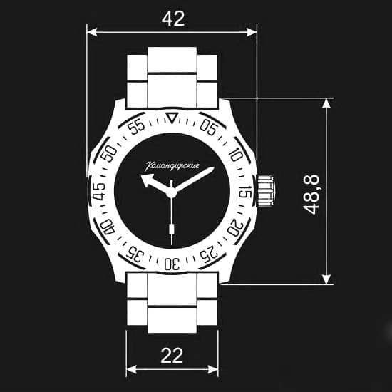 Case VOSTOK 350, brushed, (350ksb / 8) - 4
