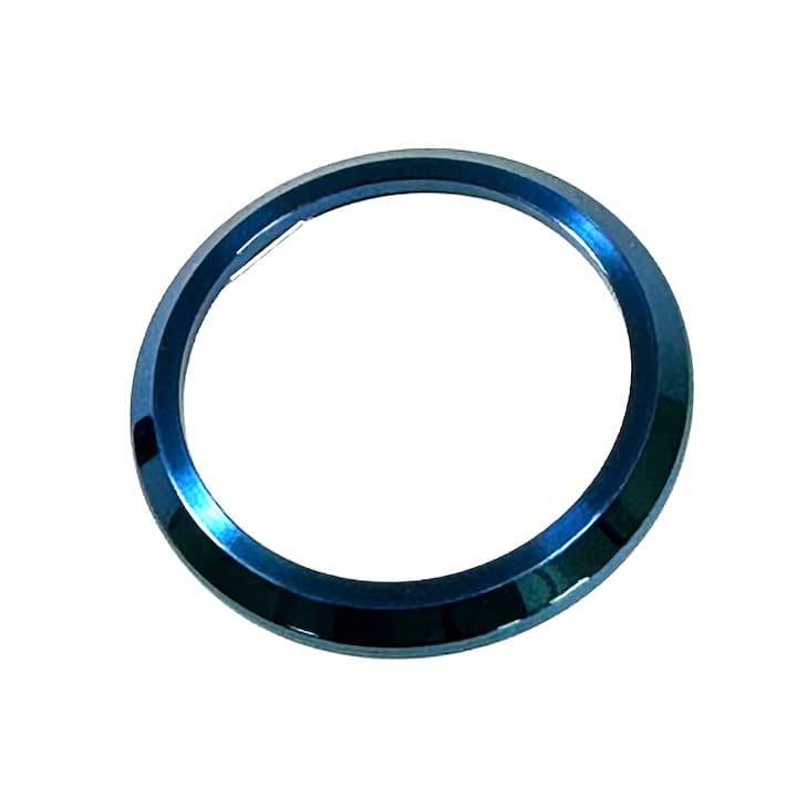 Neutrale Lünette für VOSTOK AMPHIBIA Uhren mit Feder, gebläut, poliert/gebürstet (17k-5/4) - 2