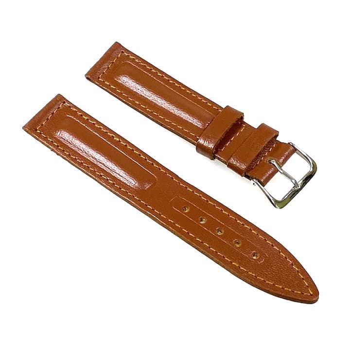 18mm, VOSTOK leather strap, brown (LD18-03) - 2