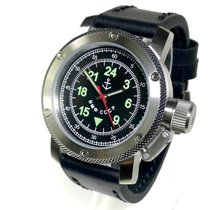 &quot;RUSSISCHE KRIEGSMARINE&quot; - 24-Std.-Automatikuhr von TRIUMPH mit VOSTOK - Werk, Edelstahl, ø47mm 2431 TRI-WMF-1
