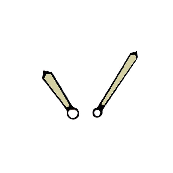 Schwarze vintage sword hands VOSTOK AMPHIBIA KOMANDIRSKIE (PAAR37) - 1