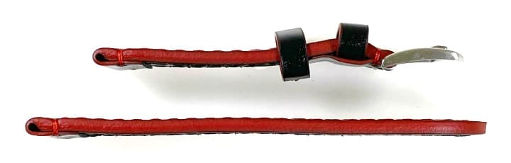 20mm VOSTOK, strap AVIATOR, calfskin, black, red stitched (LD20-05) - 2