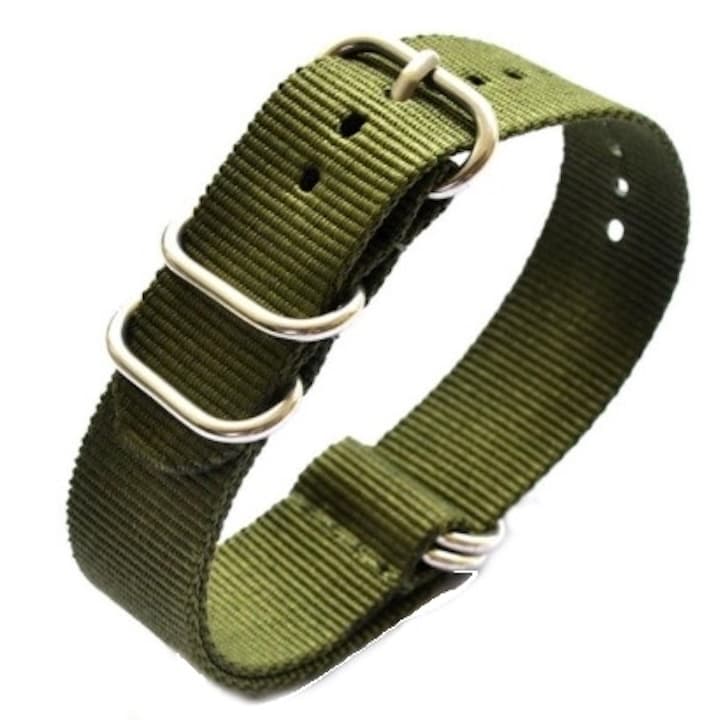 18mm ZULU Armband Nylon grün (ZULU01-18mm)