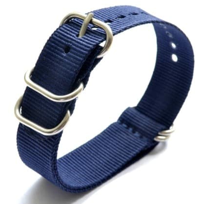 22mm ZULU Armband Nylon Blau (ZULU02-22mm)